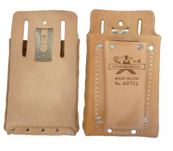 Double Box Pouch with Clip and Fiber Lined Front Pocket | Leather Goods | Powerhold