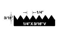 1/4 x 3/16 V Notch | Trowels | Powerhold
