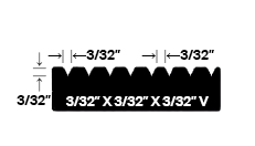 3/32 x 3/32 3/32 Flat V Notch | Trowels | Powerhold