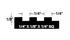 1/4 x 1/8 1/4 SQ. Notch | Trowels | Powerhold