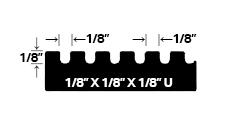 1/8 x 1/8 1/8 U Notch | Trowels | Powerhold