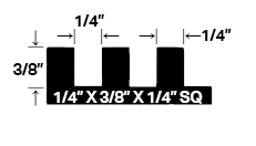 1/4 x 3/8 x 1/4 SQ. Notch | Trowels | Powerhold