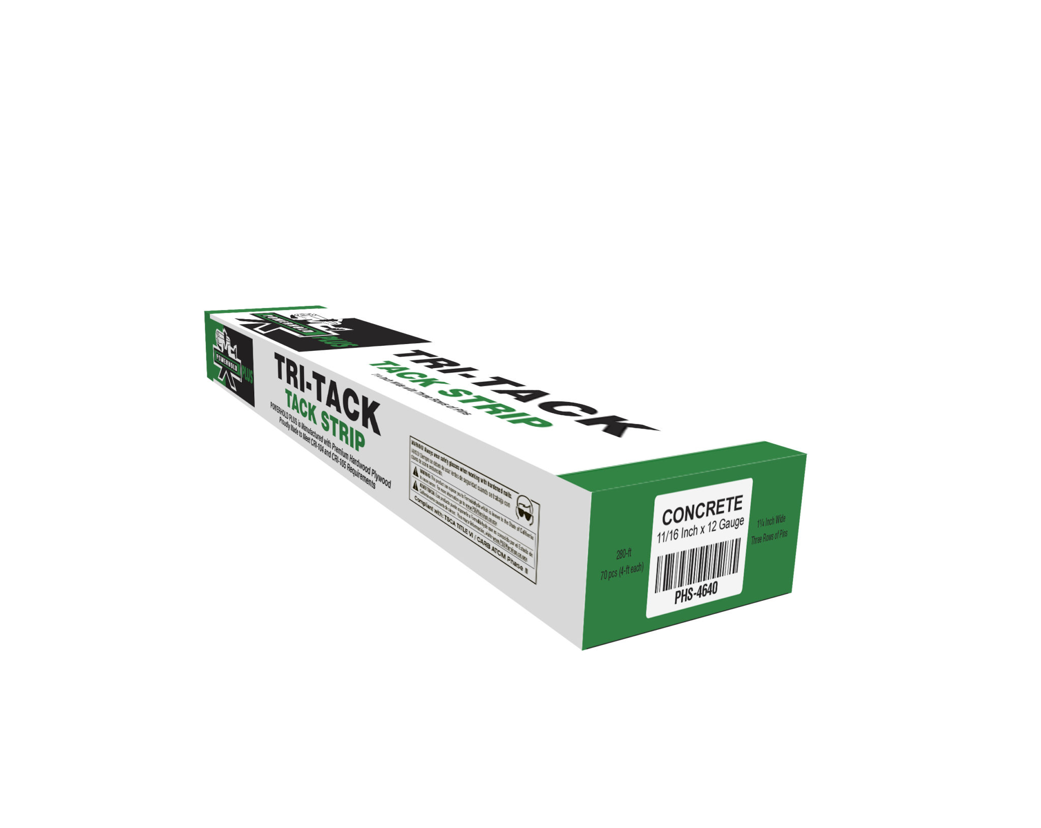 4640 11/4" Tack Strip Concrete Substrate (12 Ga X 11/16" Concrete