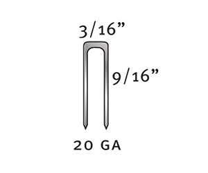 Blades & Fasteners 5418D Galvanized Narrow Crown Staples - Divergent Point