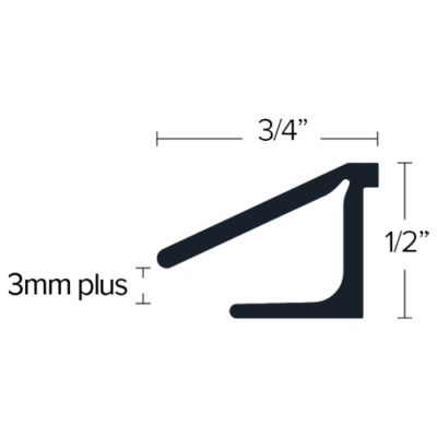 ETR 38 - 1/2” Existing Tile Reducer Diagram