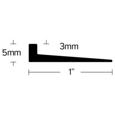 LVT 127 - 3MM to 5MM LVT NO-LIP RAMP Diagram