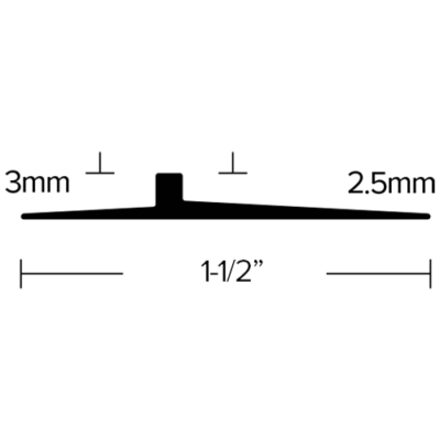 LVT 128 - 2.5MM to 3MM LVT NO-LIP JOINER Diagram