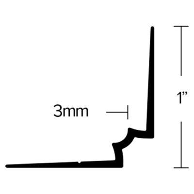 LVT 330 - 3MM NO-LIP STAIR RISER Diagram