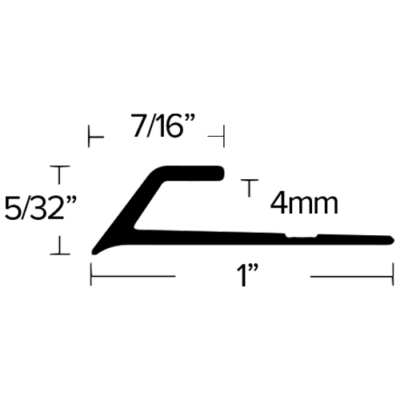 LVT 404 - 4MM BEVEL CAP Diagram