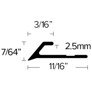 LVT 425 - 2.5MM BEVEL CAP Diagram