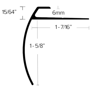 LVT 604 - 6MM LVT STAIR NOSING Diagram