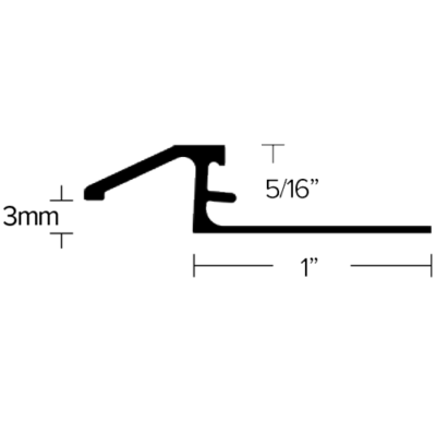 TLVT 516 - 5/16” Edgetek  Tike to 3MM LVT  Diagram