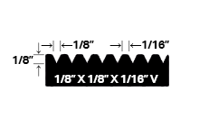 Trowels 1/8" X 1/8" X 1/16" Flat V Notch