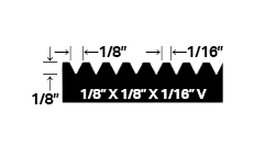 Trowels 1/8" X 1/8" 1/16" Flat V Notch