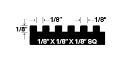 Trowels 1/8" X 1/8" 1/8" Square Notch