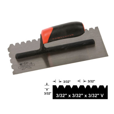 3/32" X 3/32" X 3/32" Flat V Notch