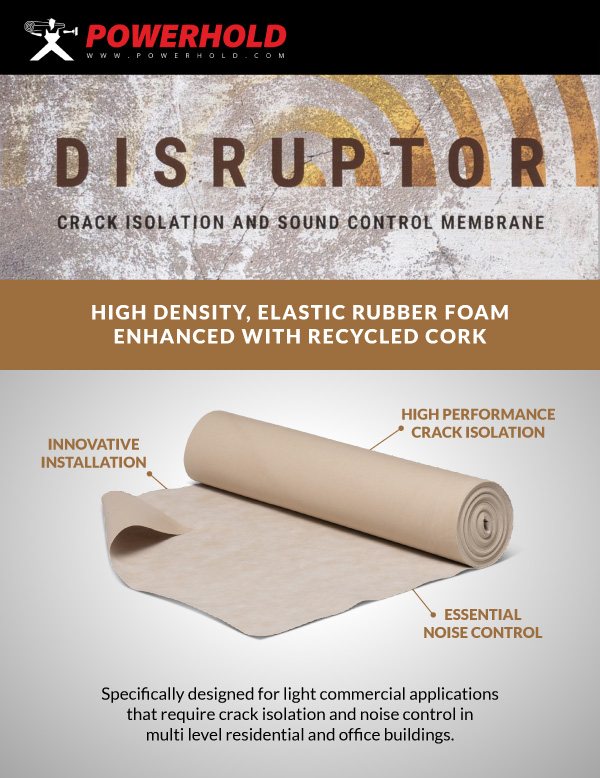 Disruptor Crack Isolation & Sound Control Membrane