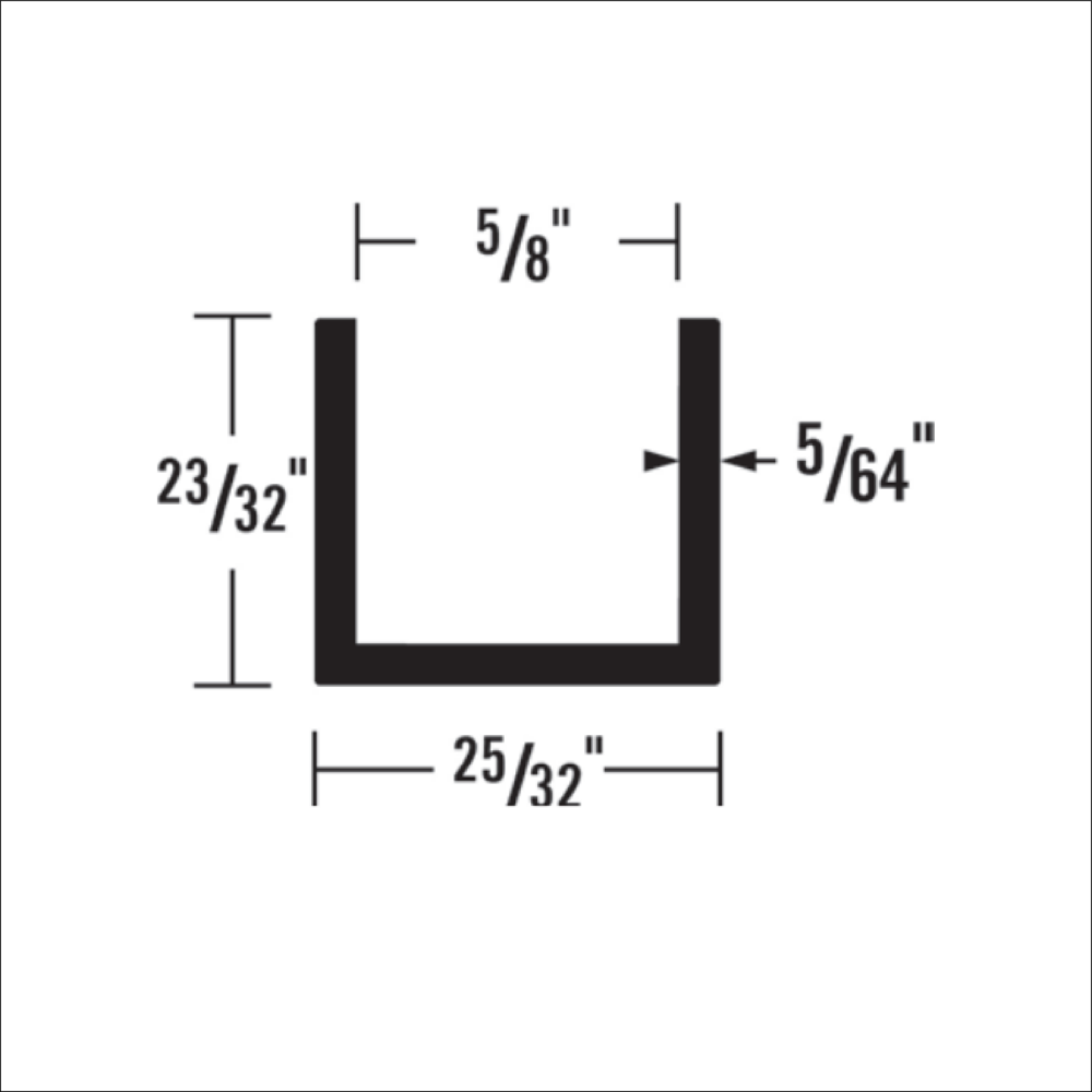 1345 - 23/32” X 5/8” CHANNEL