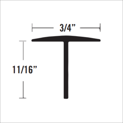 7365 - 3/4” TEE MOULDING