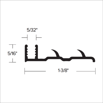 CM 110 - 5/16” VINYL INSERT CARPET METAL WITH PINS