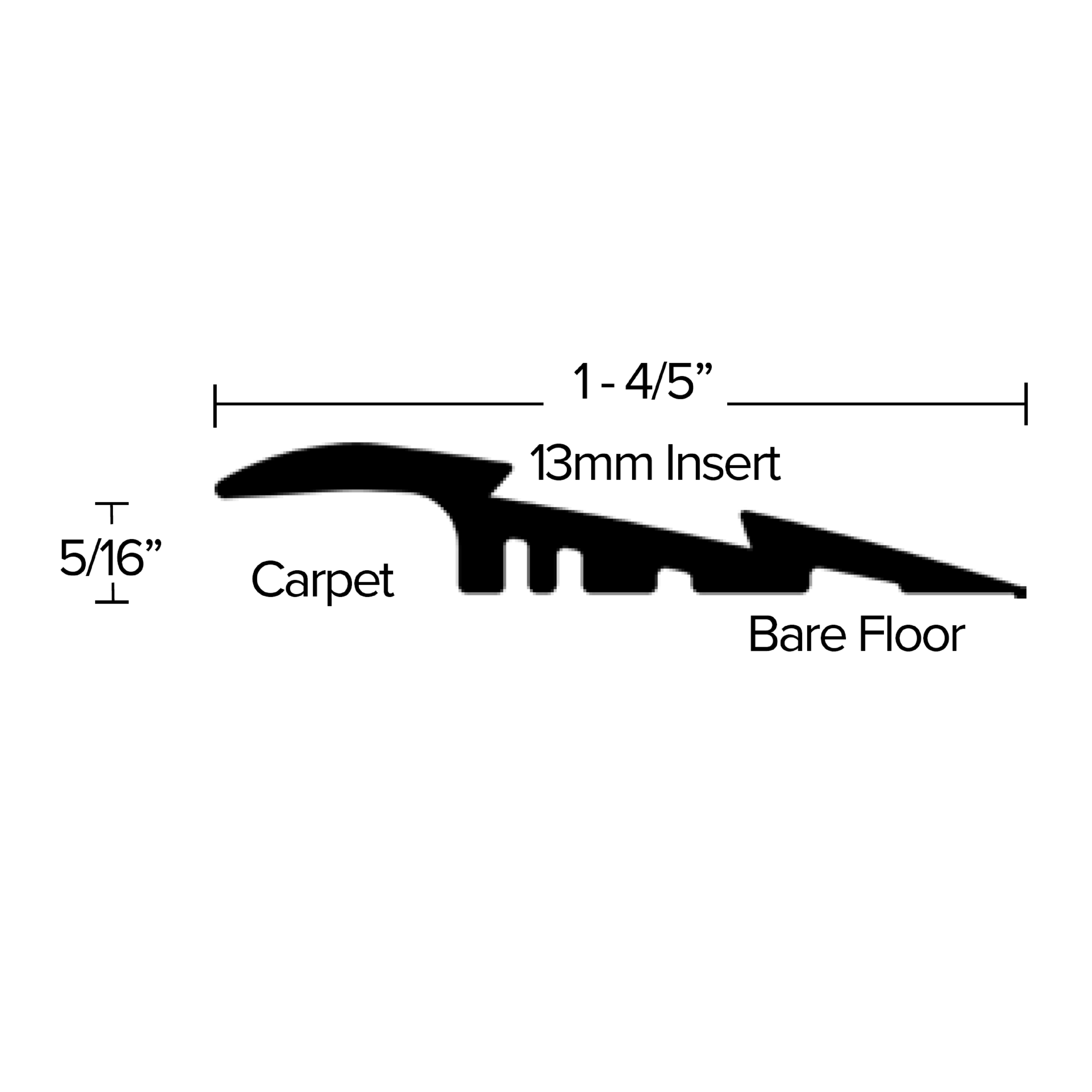 DT 028 - SAFETY TRANSITION CARPET TO BARE FLOOR Diagram