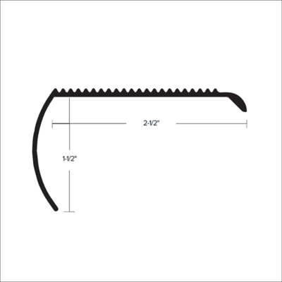 CM 603 - 2 - 1/2” COMMERCIAL STAIR NOSING