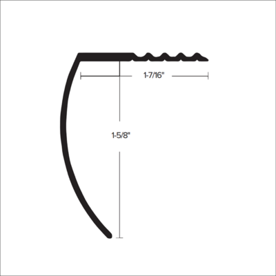 CM 615 - 1 - 5/8” STANDARD WIDE TREAD STAIR NOSING