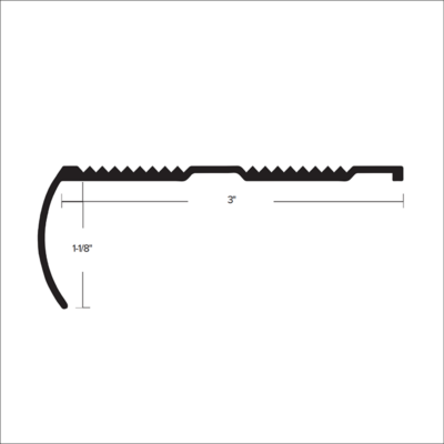 CM 609 - 3 ” COMMERCIAL STAIR NOSING