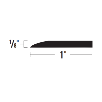 VT325 - 1/8" X 1" TILE REDUCER FOR RESILIENT FLOORS