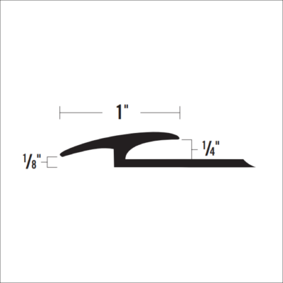 VT754 - 1/4" X 1" X 1/8" TILE AND CARPET JOINER